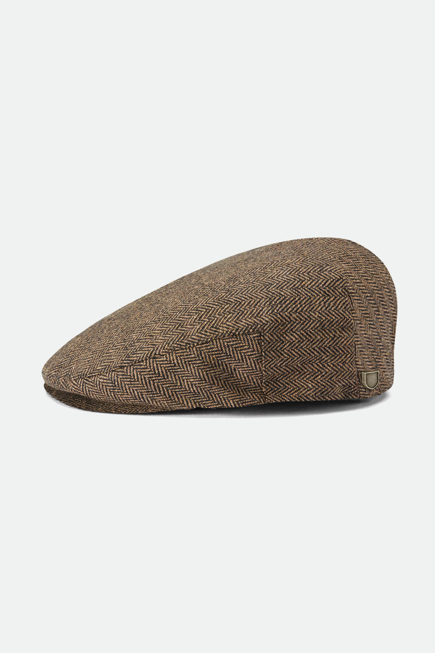 Hooligan Flat Cap - Stylish Brown & Khaki Newsboy Hat for Men | Vintage Wool Ivy Cap for Casual Wear, Outdoor Activities & Fashion Accessories