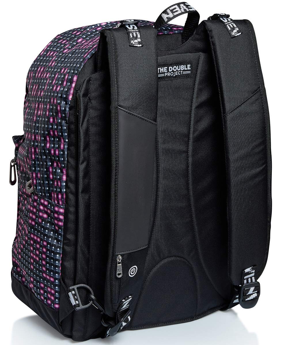 Seven Reversible LED Backpack with Shoulder Strap Lights - Double-Sided Design for School, Travel & Night Safety - Waterproof & Durable for Outdoor Activities