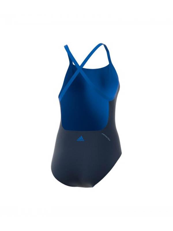Adidas Women's One Piece Swimsuit - Black & Blue - Perfect for Beach, Pool & Summer Vacations