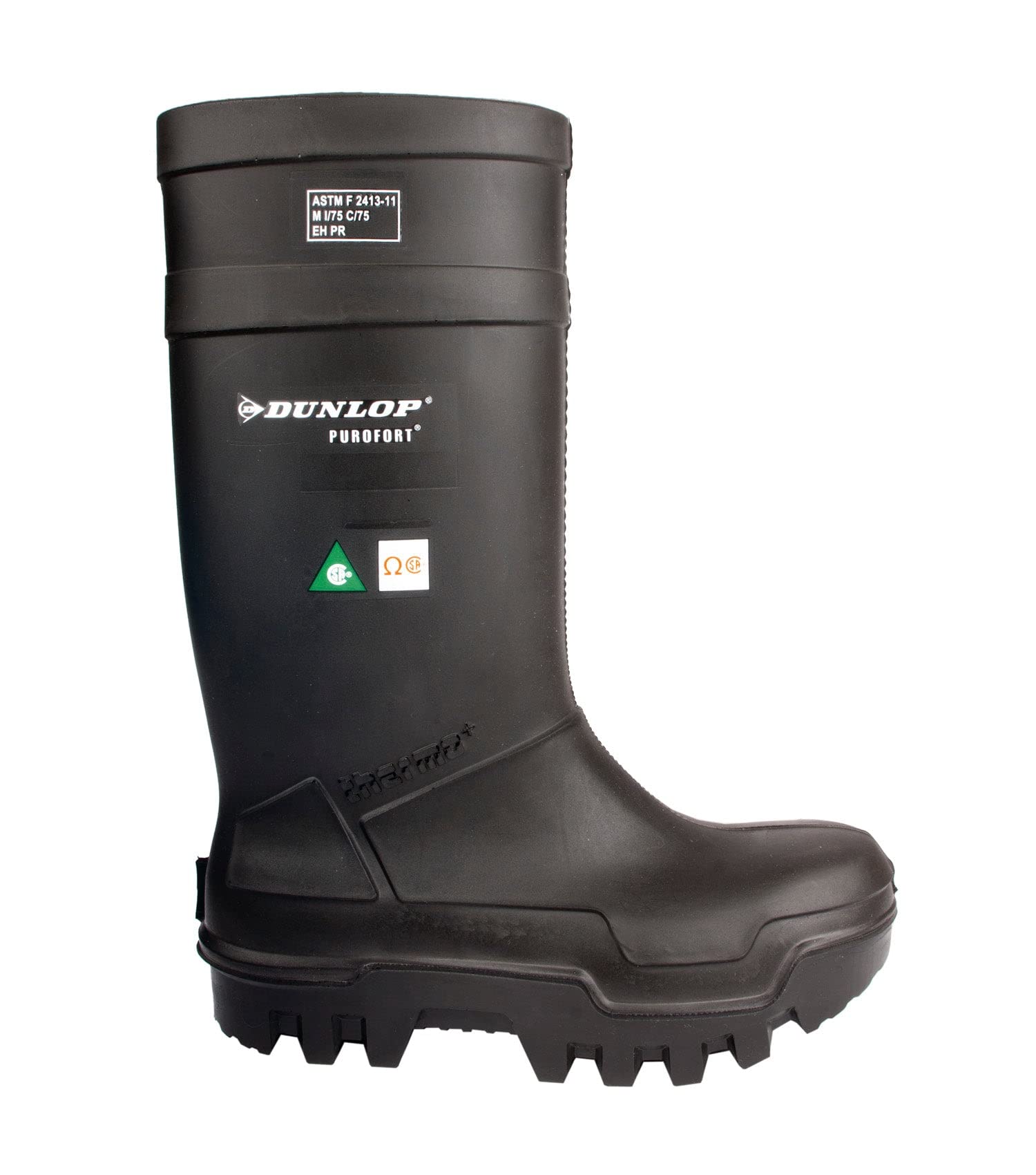 DUNLOP Purofort Thermo+ Steel Toe Safety Boots - EH Rated, Black, Premium Insole, -58°F Cold Insulation for Winter Work - Ideal for Construction, Oil Rig & Outdoor Jobs in Extreme Cold Weather