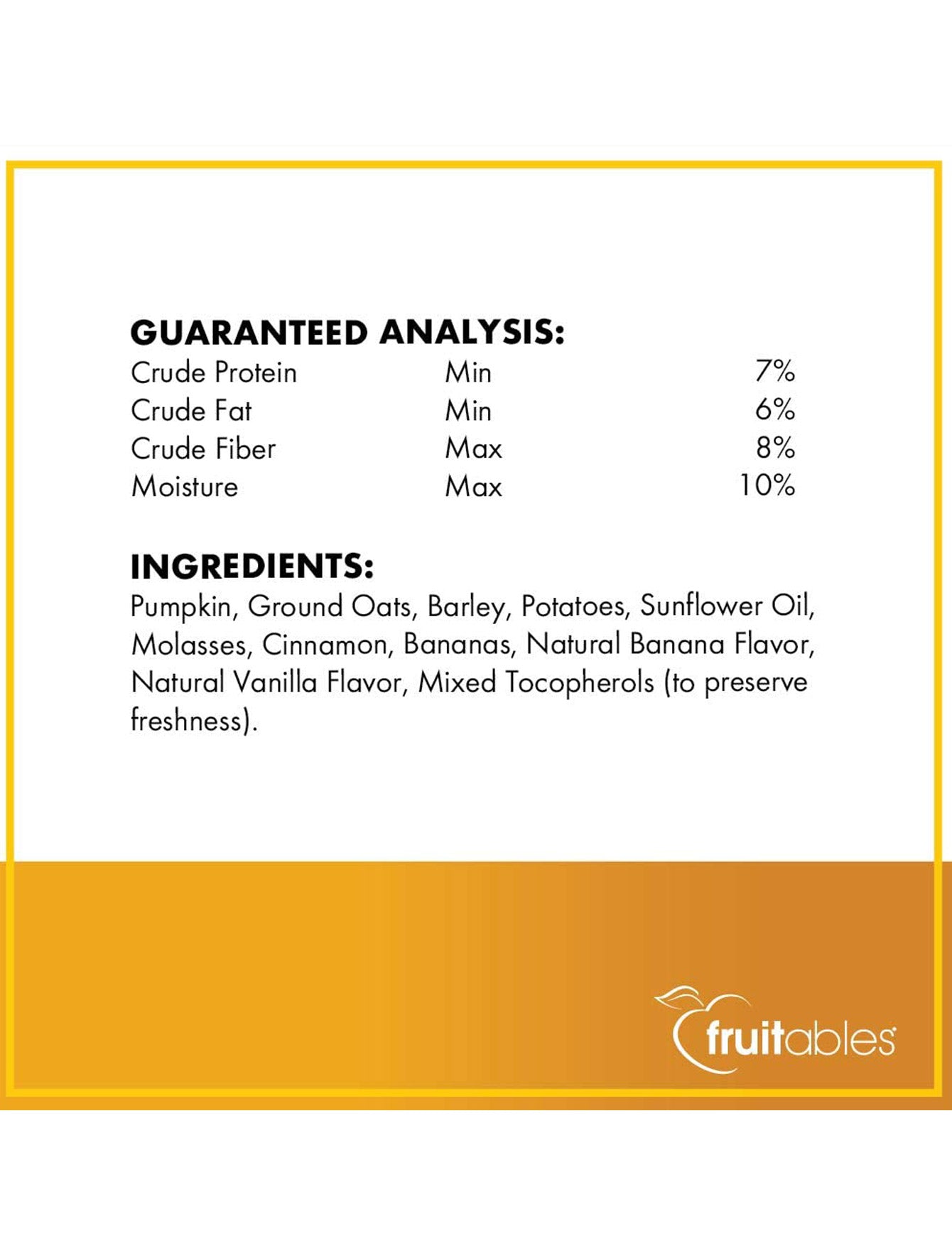 Fruitables Pumpkin & Banana Dog Treats - Healthy Natural Snacks for Small & Large Dogs - Perfect for Training & Rewards