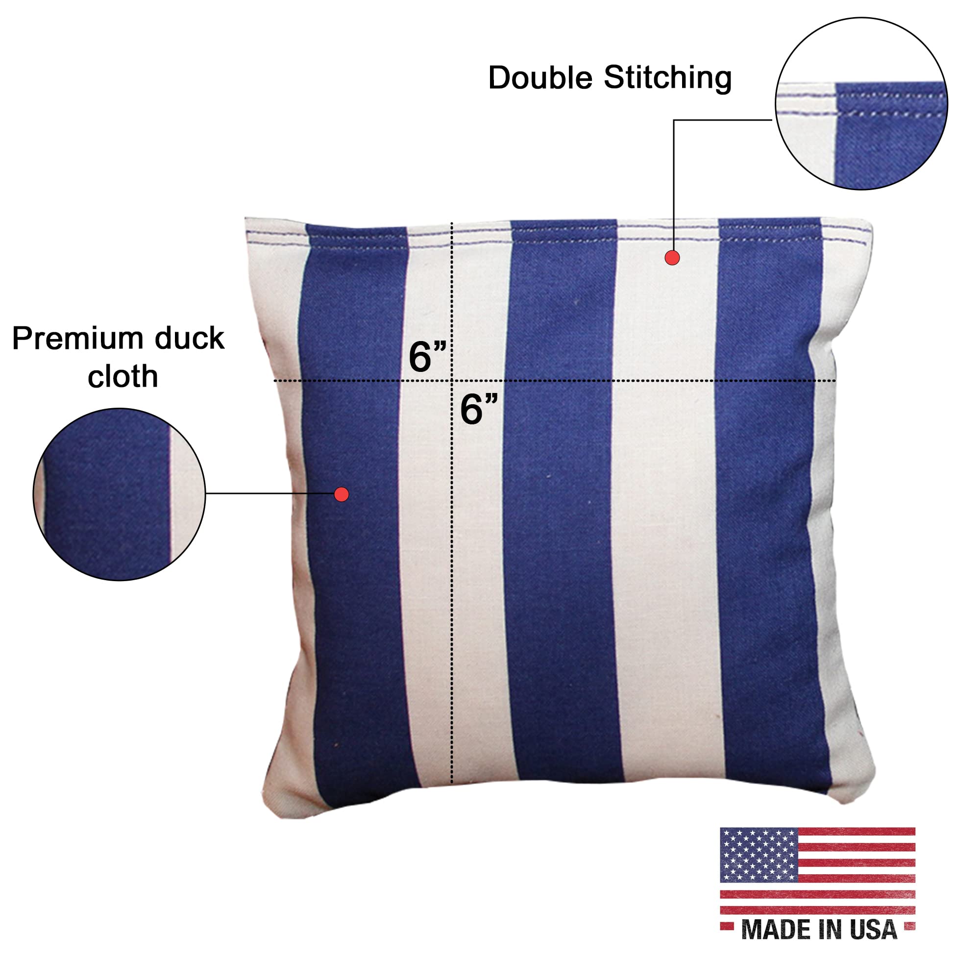 Custom Cornhole Bags Set - Personalized Cornhole Bean Bags for Beginners to Pros | Flag, State & College Designs | Perfect for Backyard Games, Tailgating & Family Gatherings