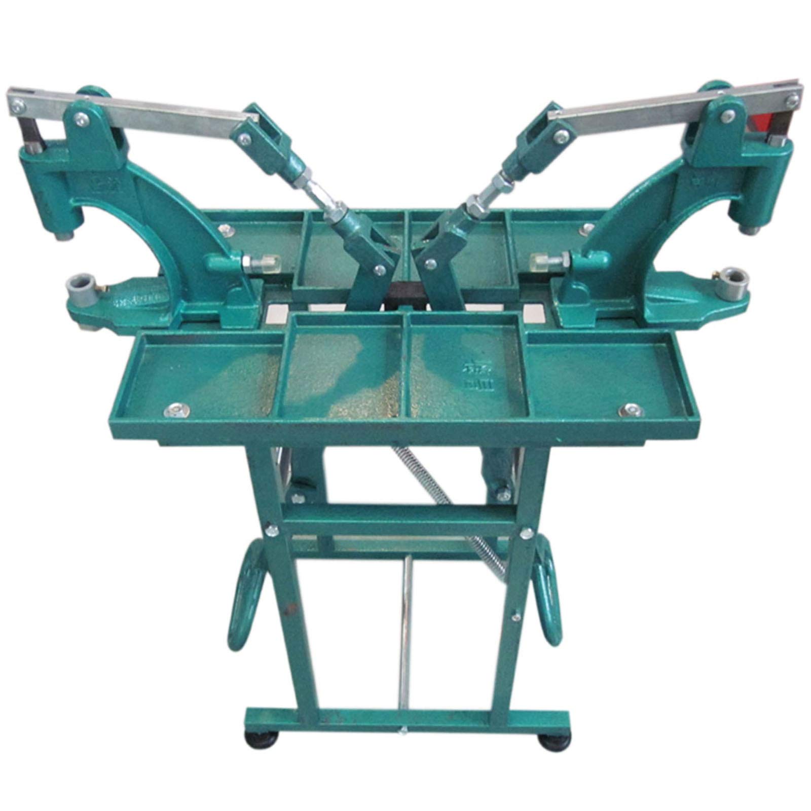 Heavy Duty Double Pedal Hand Press Hole Punch & Grommet Snap Riveting Machine - Foot Operated for Leather, Fabric, Canvas Crafting & DIY Projects