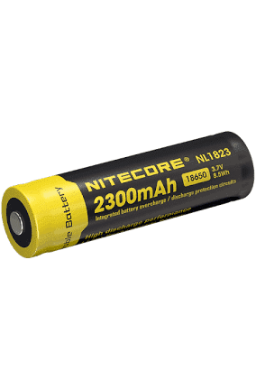 Nitecore NL1823 18650 Rechargeable Battery 2300mAh - High Performance Lithium-Ion Battery for Flashlights, Vape Mods, and Portable Electronics