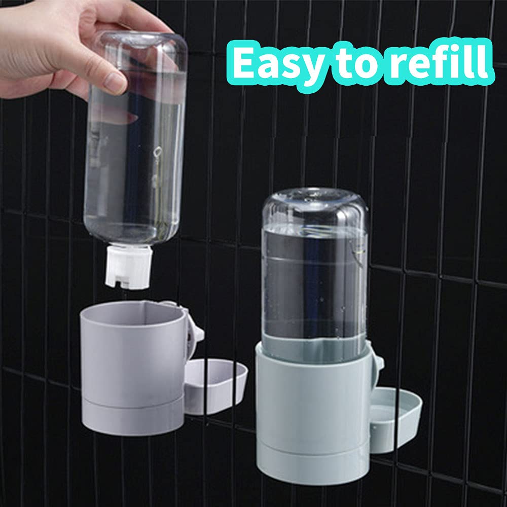 17oz Rabbit Water Bottle - Hanging Automatic Small Pet Water Dispenser for Bunny, Cat, Ferret - Perfect for Cages, Travel & Indoor Use