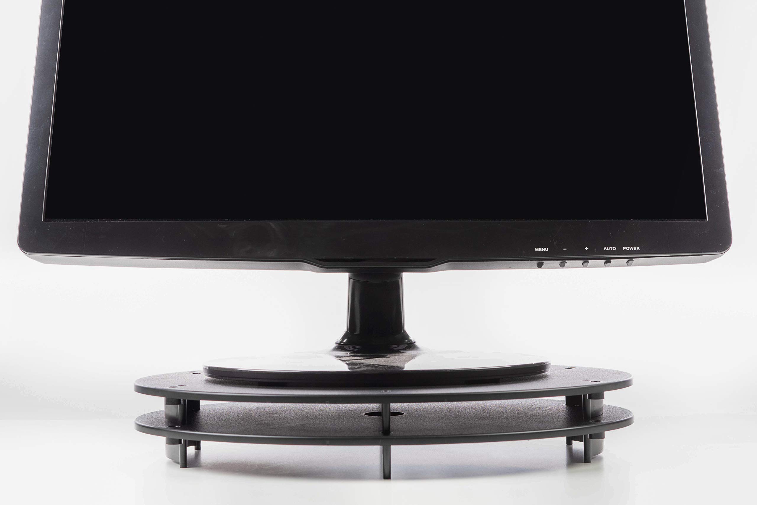 48-Pack Black Oval Stackable 1 Inch Monitor Riser Stand - VUR 8800 - Perfect for Office Desks, Home Workstations & Multi-Screen Setups