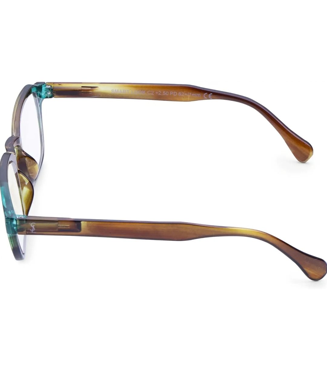 Premium TR90 Gradient Brown to Aqua Rectangular Blue Light Blocking Glasses - Lightweight & Durable for Computer Work, Gaming, and Reading