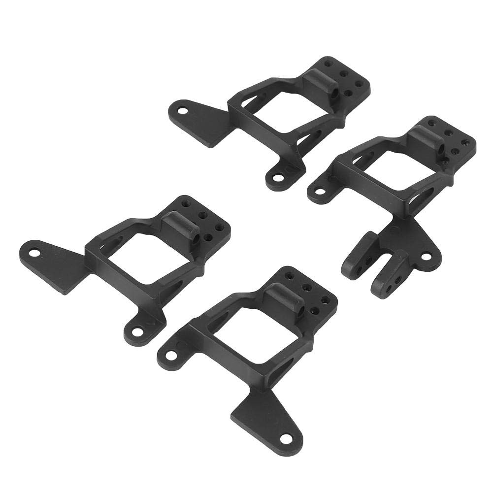 Ichiias Adjustable Multihole Lightweight Aluminum Alloy RC Car Shock Mount & Absorber Bracket for 1/10 RC Car (Black) - Perfect for Off-Road Racing and Drift Tuning