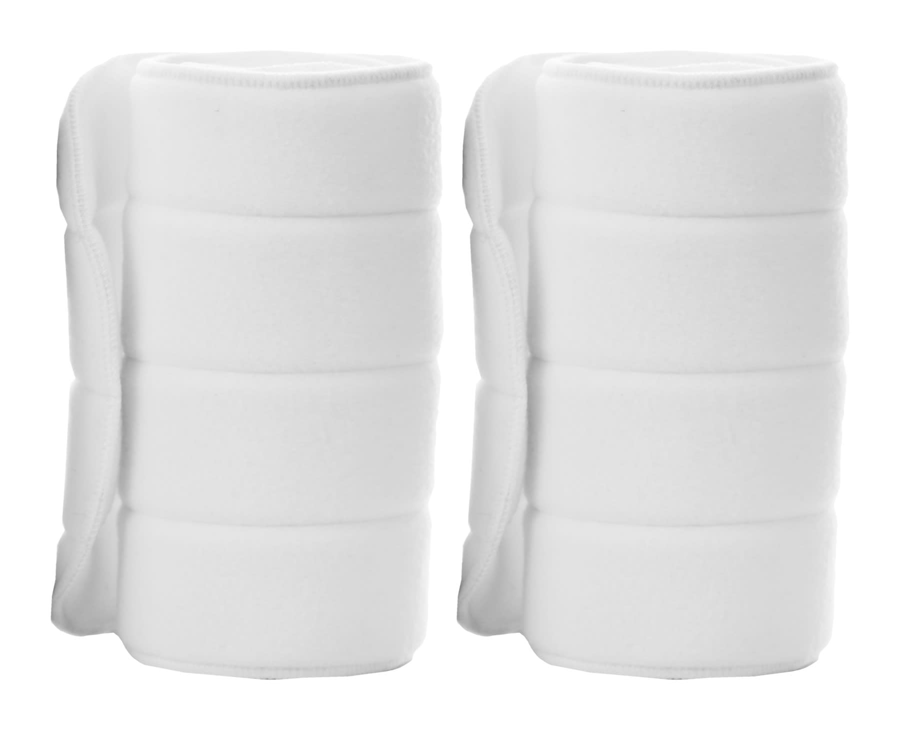 Equinavia No Bow Leg Wraps for Horses - White 16 Inch Pair - Breathable Support Wraps for Riding, Training & Stable Use