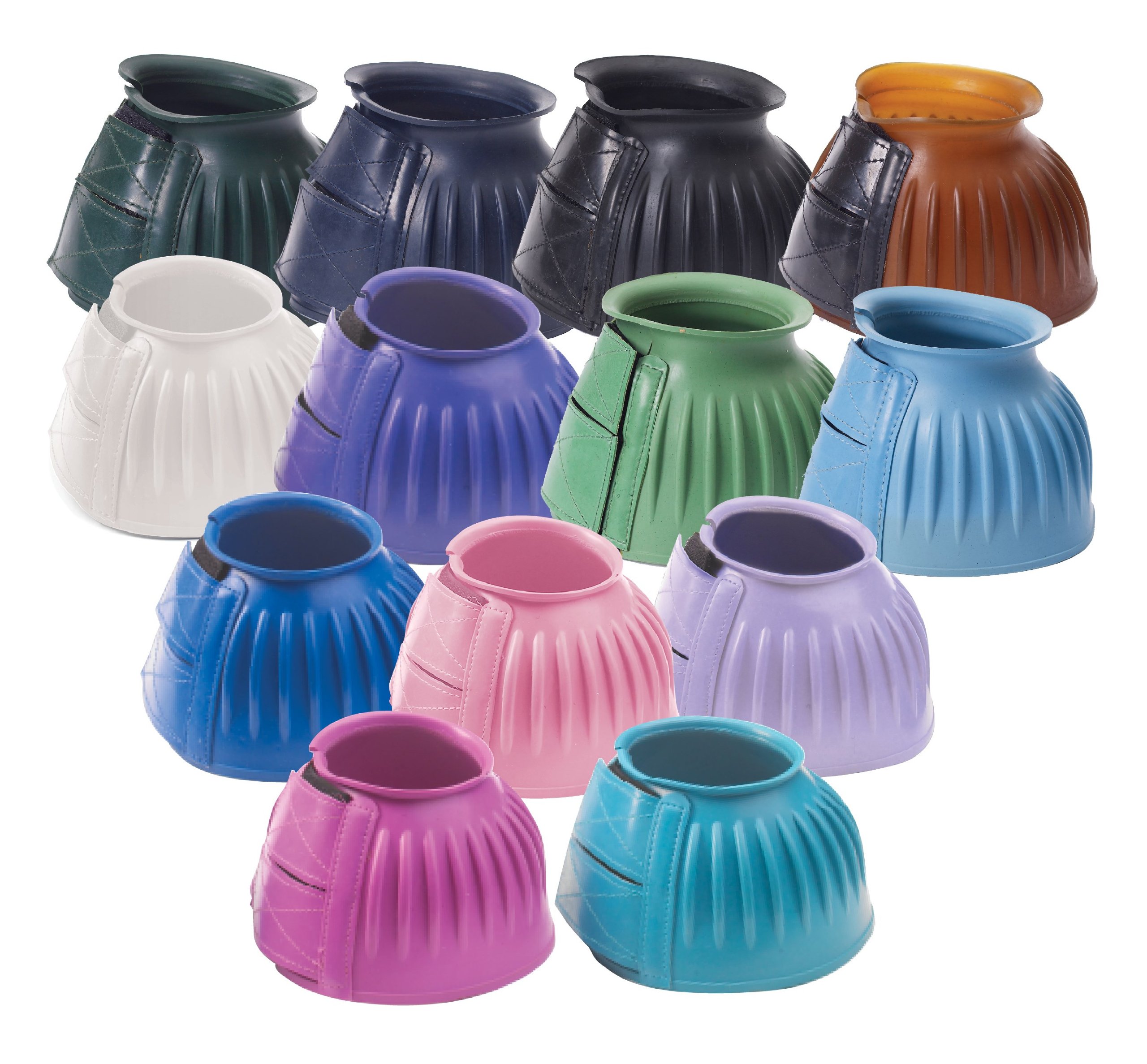 Centaur Double VELCRO Brand Closure Horse Bell Boots - Durable Protective Boots for Equine Legs During Riding, Training & Turnout
