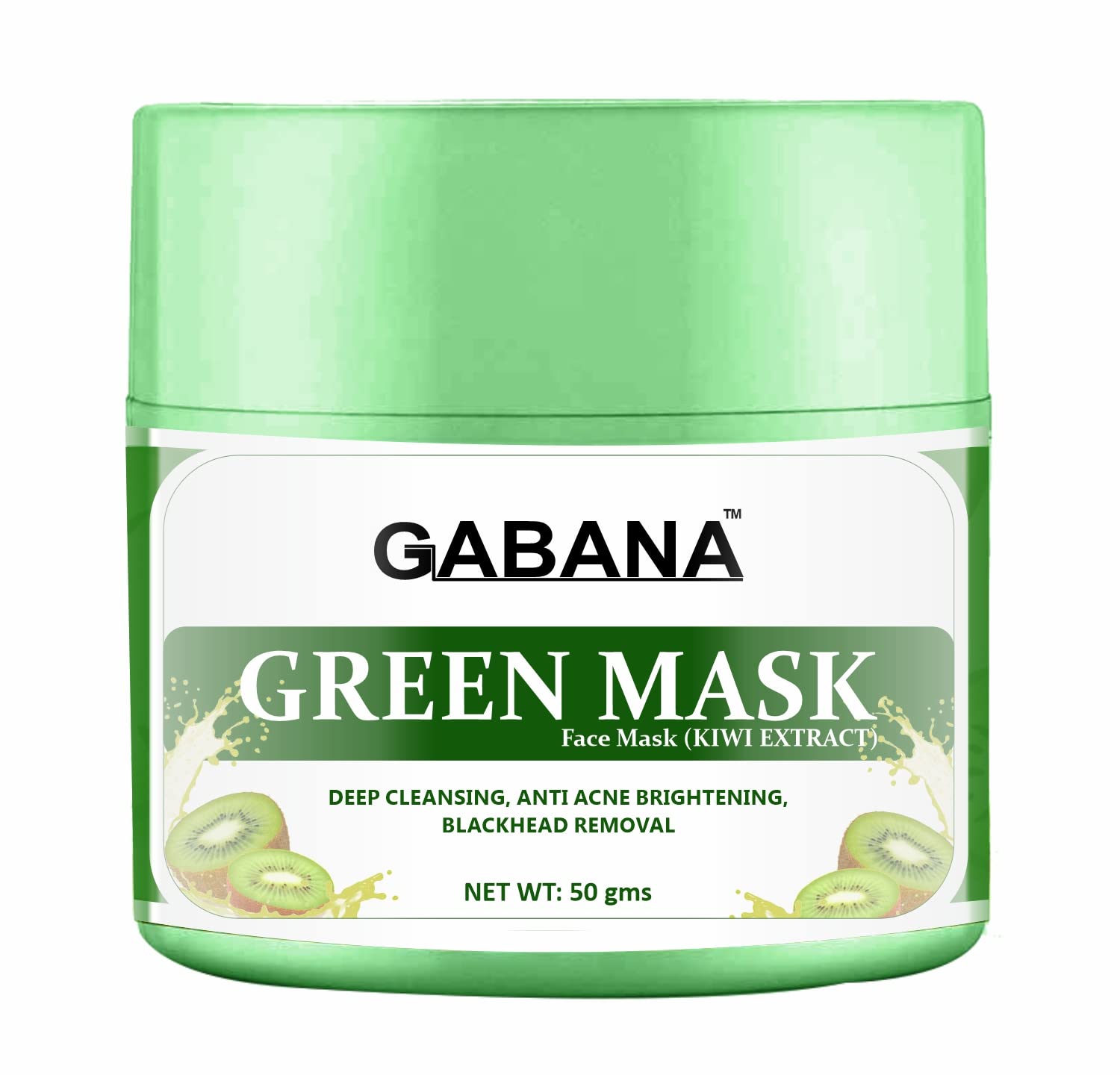 GABANA Brightening Face Mask for Glowing Skin - 50g (Pack of 1) | Hydrating & Purifying Facial Mask for Men & Women | Anti-Pollution, Skin Care Solution for Dry & Oily Skin | Perfect for Daily Use, Biking & Outdoor Activities