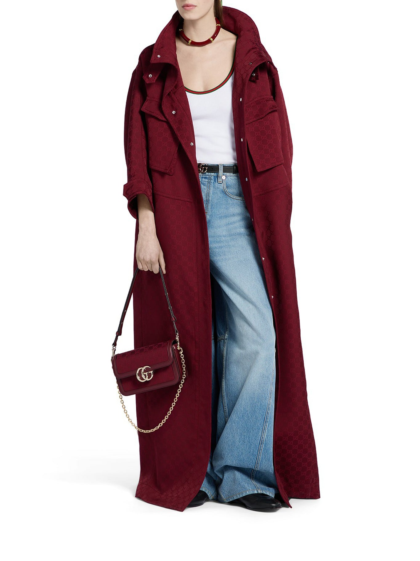 Stylish GG Jacquard Fabric Coat for Women & Men - Trendy Outerwear for Fall & Winter | Perfect for Office, Parties & Casual Outings