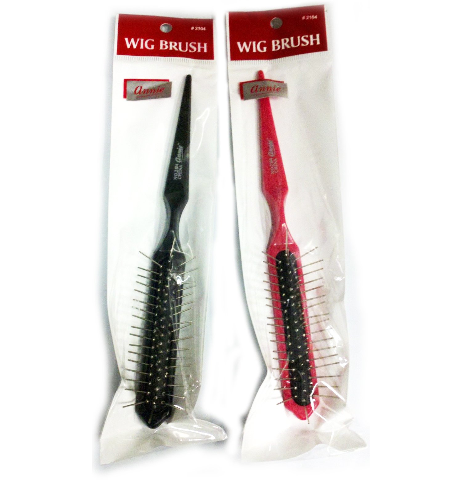 Metal Wig Teaser Tail Brush - 3 Row Anti-Static Weave Brush for Hair Styling & Extensions, Black | Perfect for Salon, Cosplay & Daily Hair Care