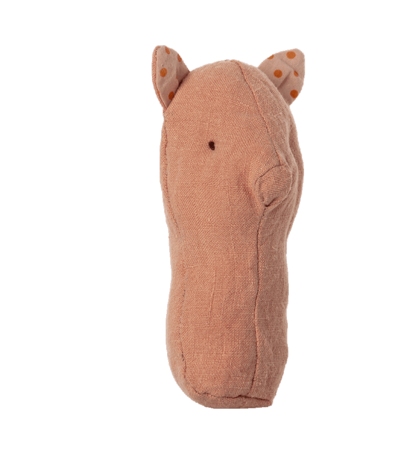 Maileg Lullaby Friends Pig Rattle - Soft Baby Toy with Gentle Sounds | Perfect for Newborn Gifts, Nursery Decor & Sensory Play