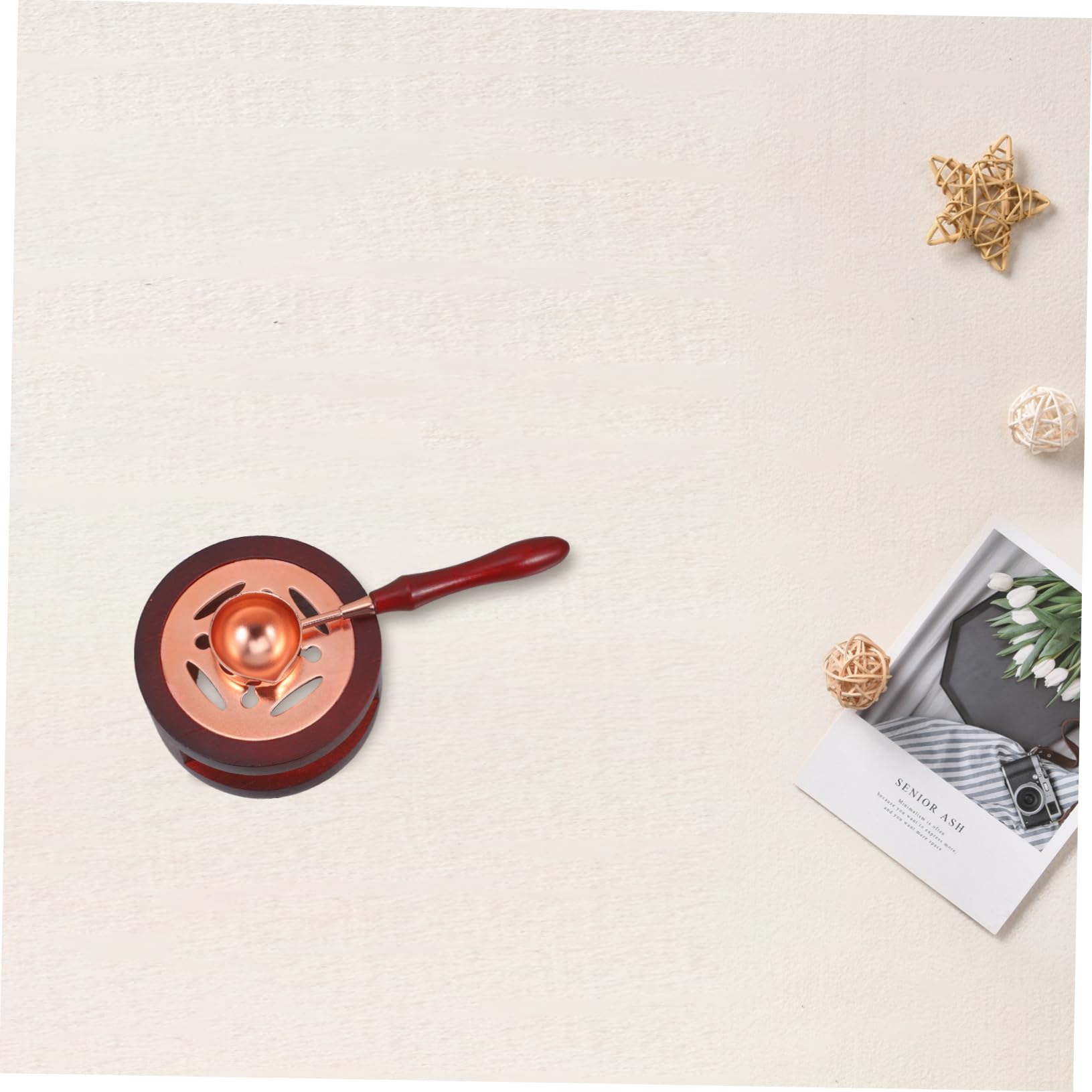 Premium Wax Seal Kit with Wax Warmer, Spoon & Copper Melter - Reusable Wax Sealing Tools for Letters, Invitations, Wedding Favors & DIY Crafts