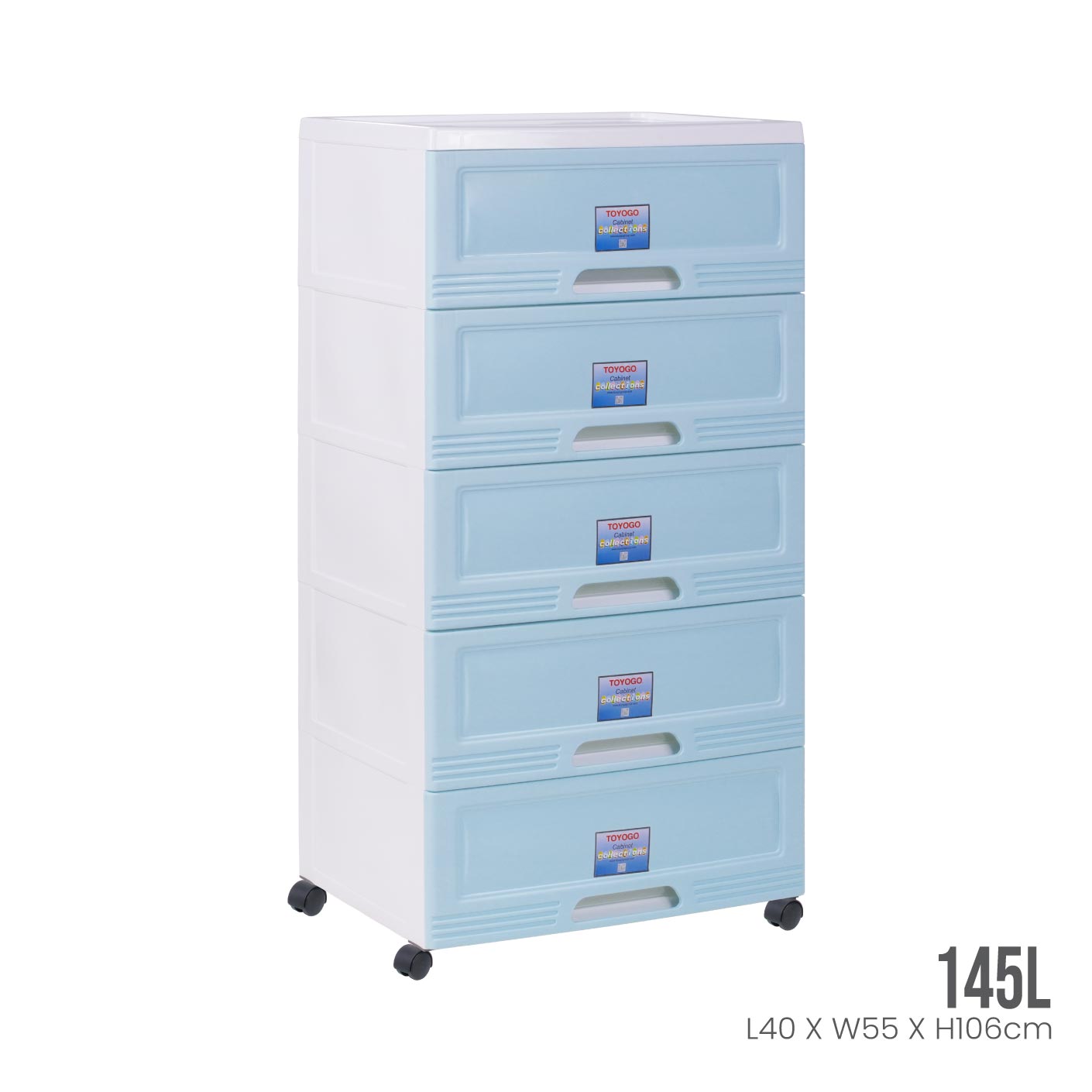 5-Tier Rolling Storage Cabinet with Wheels - Space-Saving Organizer for Kitchen, Bathroom, or Office (Model 6095)