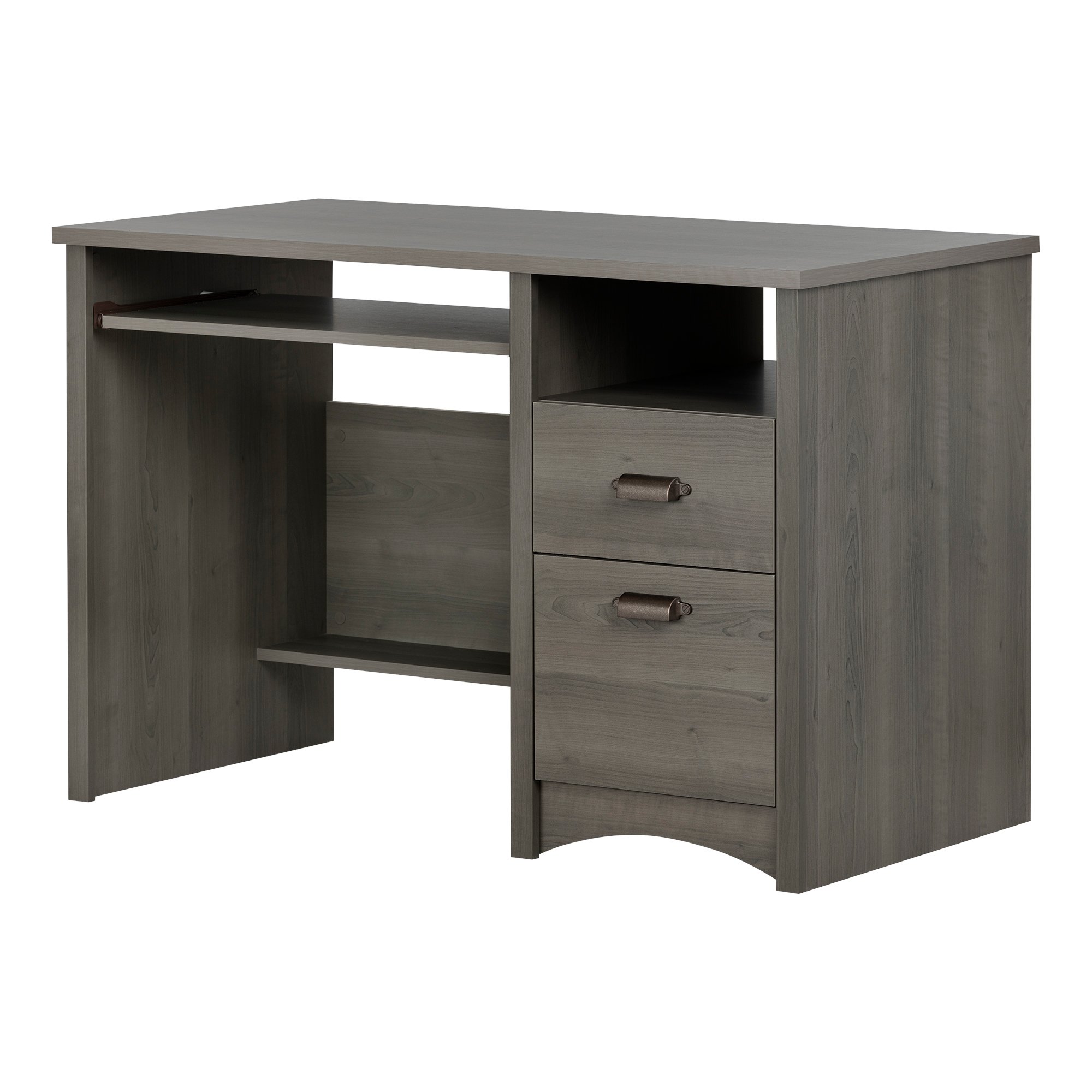 South Shore Gascony Desk - Gray Maple Finish, Modern Writing Desk with Storage Drawer for Home Office, Study, or Dorm Room