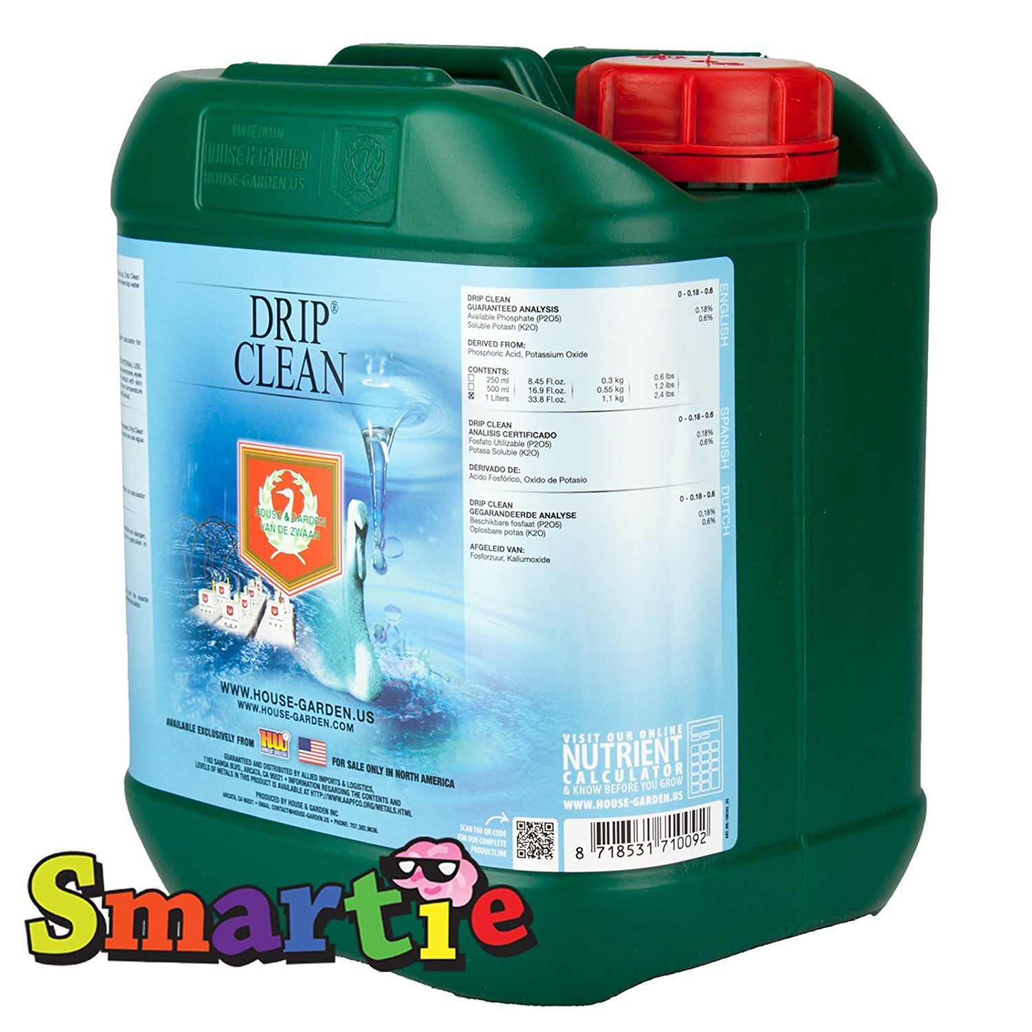 House & Garden HGDPC05L Drip Clean Fertilizer 5L - Premium Hydroponic Nutrient Solution for Indoor & Outdoor Plants | Ideal for Hydroponics, Soil, Coco Coir | Boosts Growth & Prevents Salt Buildup | Perfect for Tomatoes, Herbs, Flowers & Cannabis Cultivation