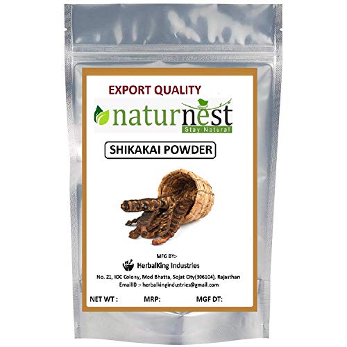 Naturenest 100% Pure Natural Shikakai Powder for Hair Growth & Scalp Care - 200g | Ayurvedic Herbal Treatment for Dandruff, Hair Fall & Shine | Perfect for DIY Hair Masks & Natural Hair Care Routine