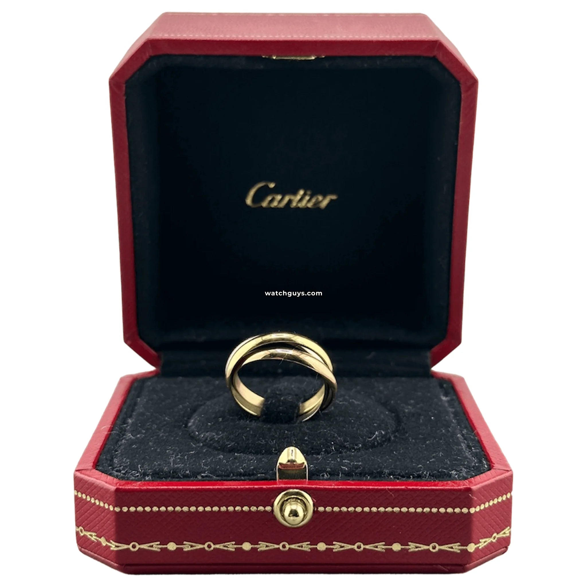 Cartier Trinity Ring 18K Gold Tri-Color Band - Luxury Stackable Rings for Women, Perfect for Anniversary Gifts & Everyday Elegance