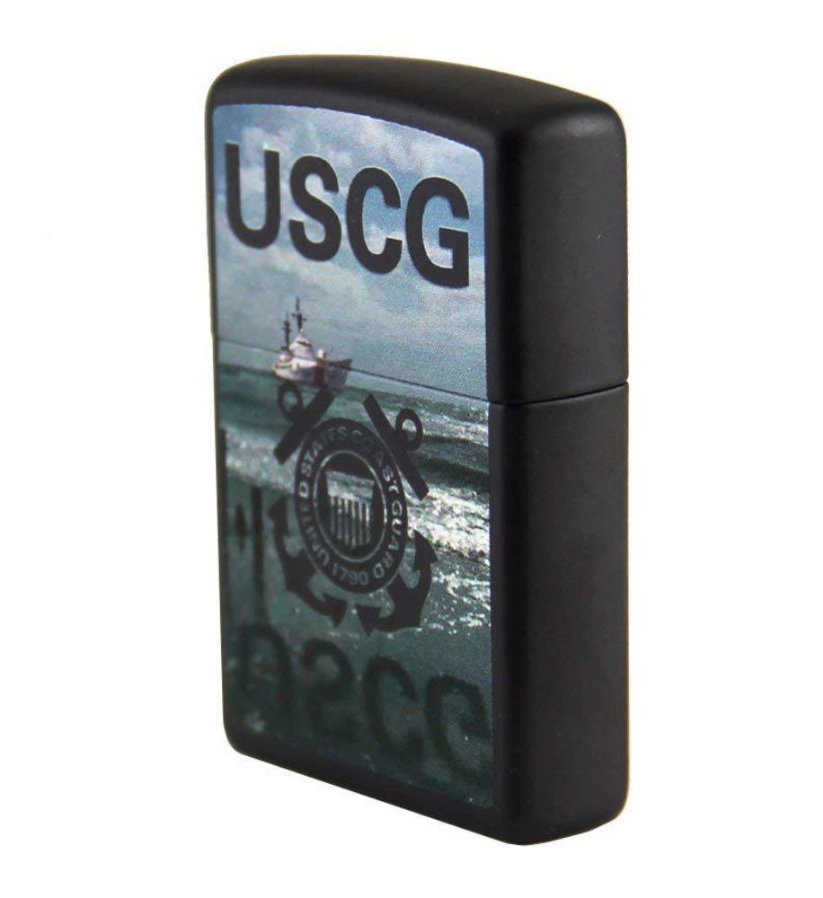 Zippo Windproof Pocket Lighter - US Coast Guard Design | Durable Metal Lighter for Outdoor Adventures, Camping & Everyday Carry