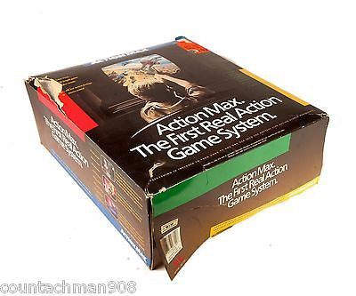 Action Max Game System Complete in Box with Sealed Sonic Fury Game Cartridge - Classic 80s Light Gun Video Game Console for Retro Gaming Enthusiasts - Perfect for Home Entertainment and Collector's Display