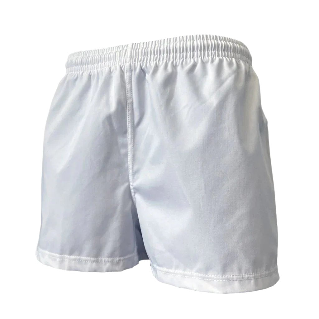 Premium White Rugby Shorts for Men - Breathable, Quick-Dry & Comfortable - Perfect for Rugby, Training & Casual Wear