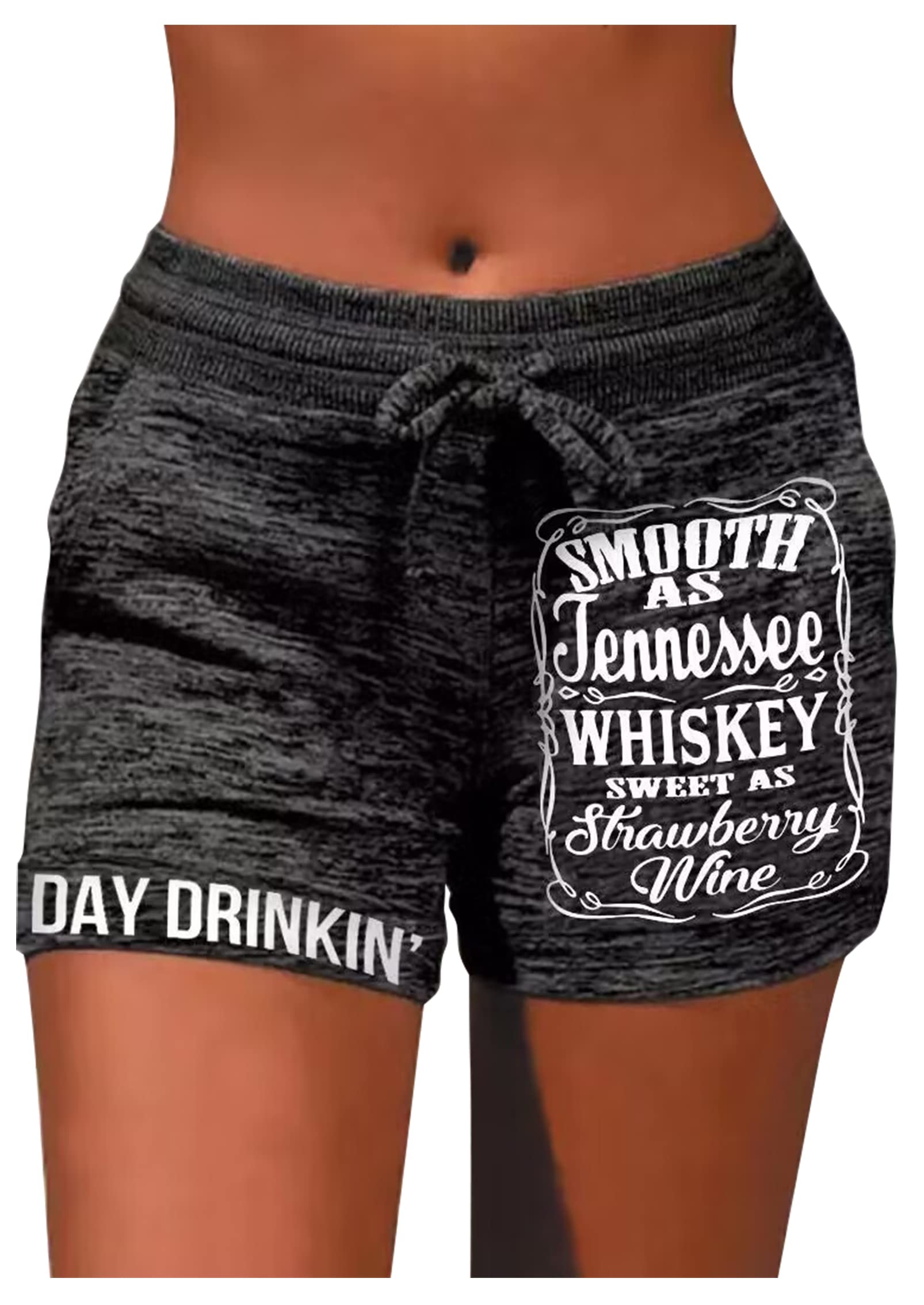 Women's Summer Drawstring Waist Sweat Shorts - Casual Gym Running Shorts with Pockets - Comfortable Lounge Shorts for Vacation, Beach, Yoga & Everyday Wear