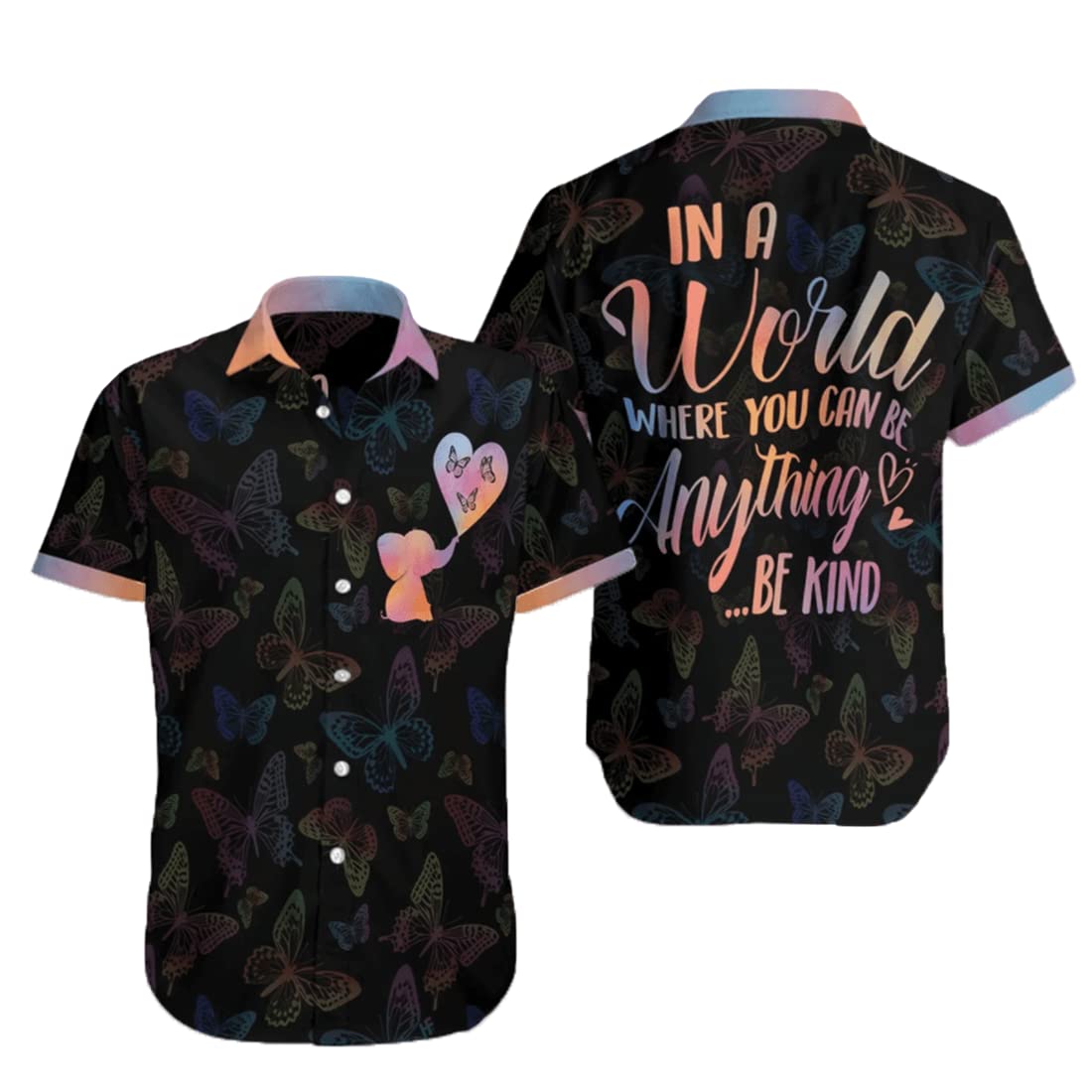 Stylish Elephant Print Hawaiian Shirts for Men & Women - Tropical Short Sleeve Button Down Shirt with Animal Design | Perfect for Beach Vacation, Summer Party & Casual Wear