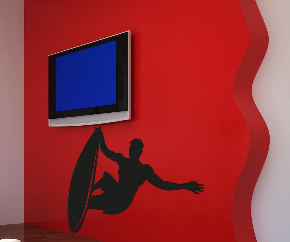Hang Ten Surf Vinyl Wall Decal Sticker - Removable DIY Home Decor for Bedroom, Living Room, Nursery - #OS_AA1230