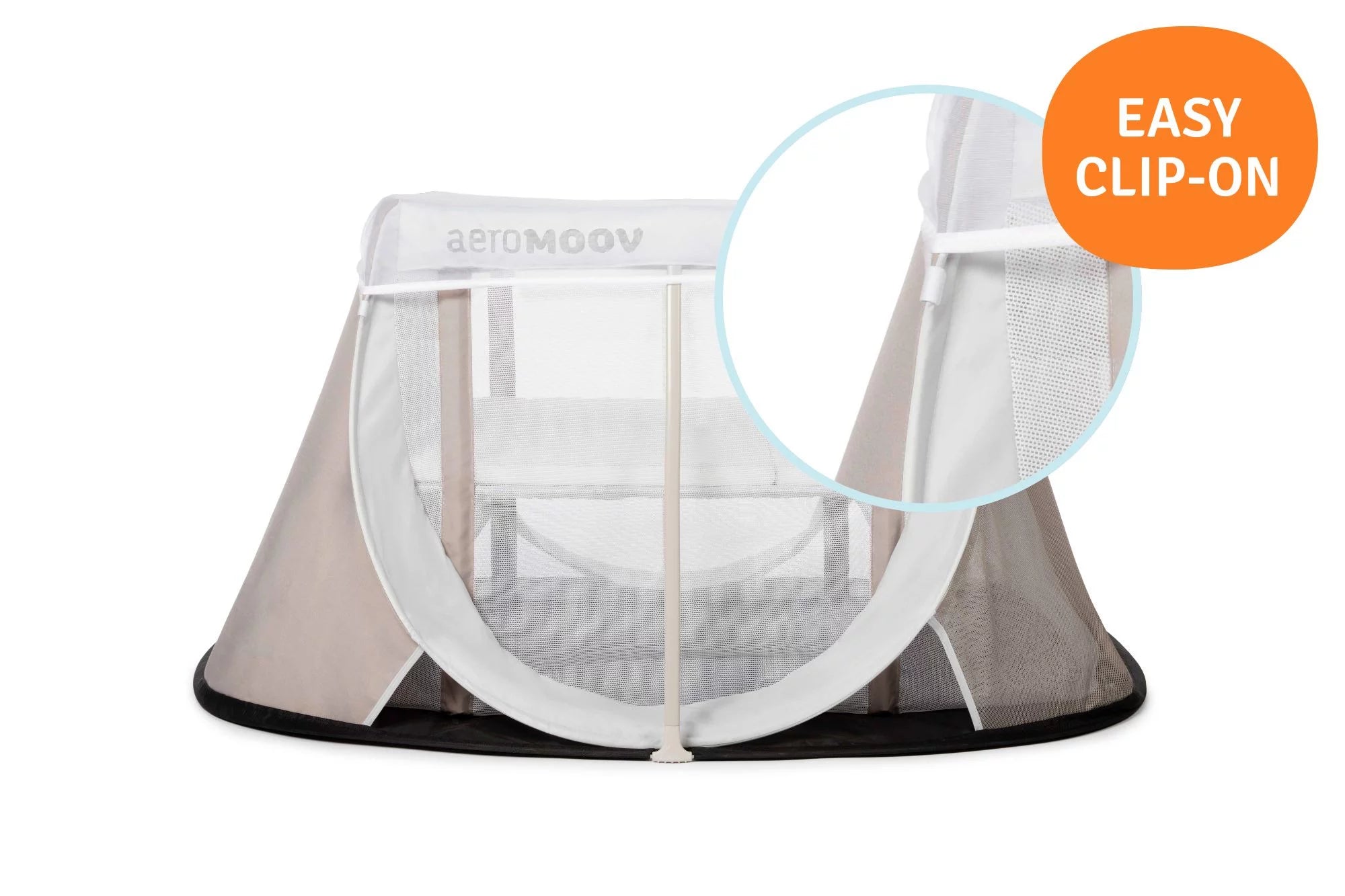 AeroMoov Instant Travel Cot with Mosquito Net & Sunshade - Portable Baby Bed for Camping, Beach, and Outdoor Adventures