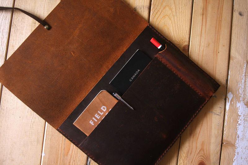 Premium Personalized Leather Case for Microsoft Surface Go - Custom Name/Initials, Slim Fit Protection for Work, School & Travel