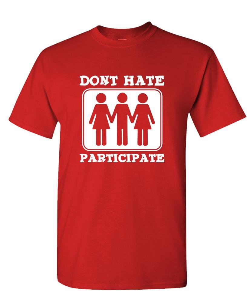 Funny Threesome Slogan Men's Cotton T-Shirt - Humorous Sexy Graphic Tee for Casual Wear & Party Outfits