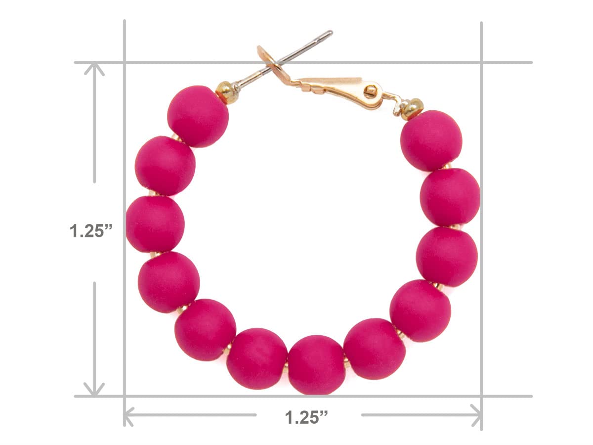 ZENZII Bohemian Beaded Hoop Earrings for Women - Stylish Round Circle Dangle Earrings with Beads, Fashion Jewelry for Girls | Perfect for Parties, Weddings & Everyday Wear