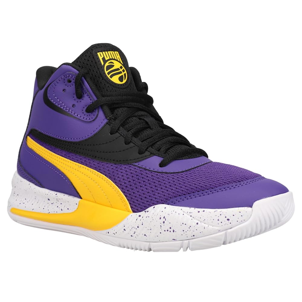 PUMA Triple Mid Splatter Sneakers for Boys - Big Kids Basketball Shoes with Cushioned Support - Perfect for School, Sports & Casual Wear