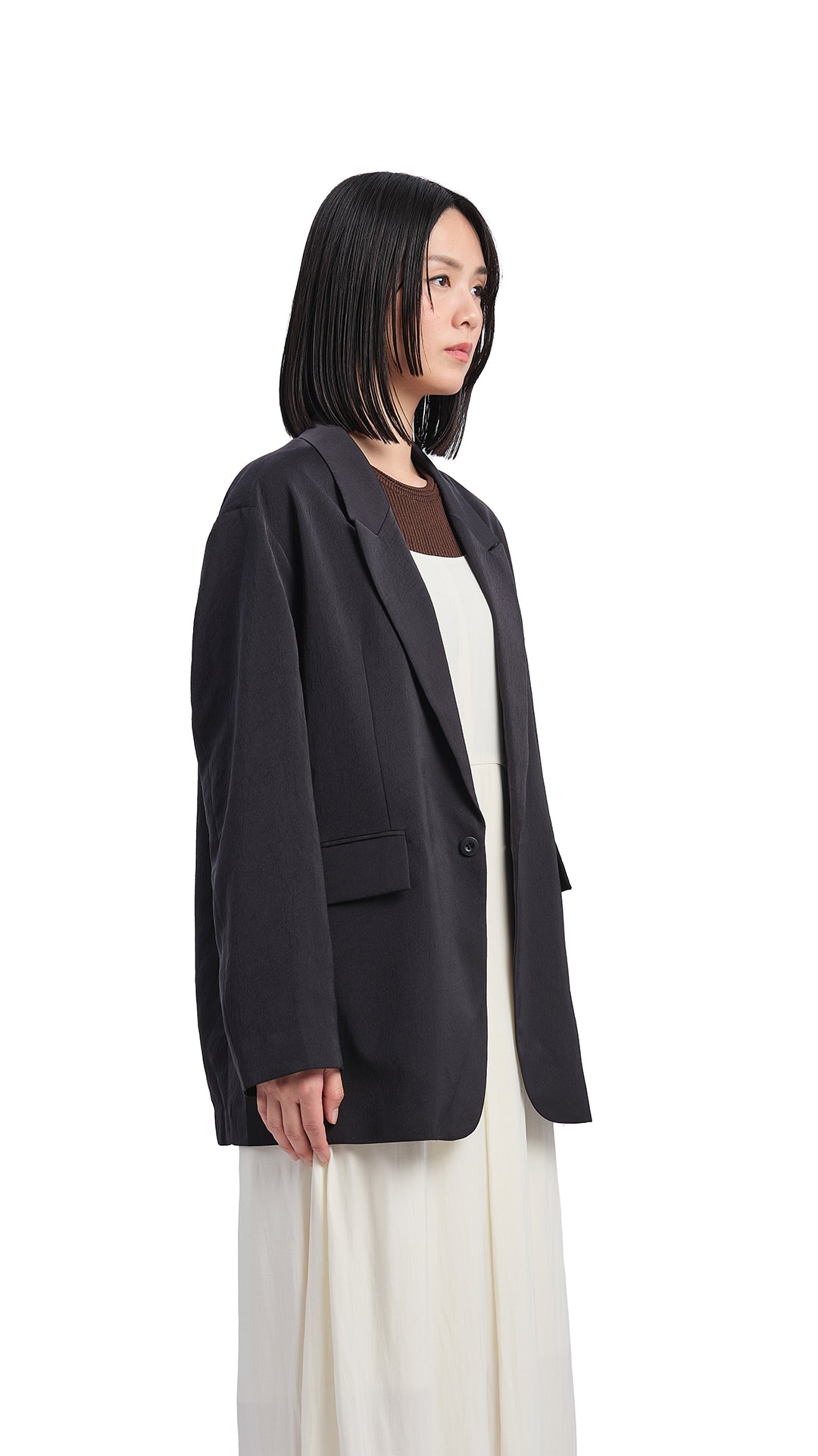 Women's Loose Fit Blazer Jacket - Casual Oversized Single Breasted Coat for Work, Office & Everyday Wear