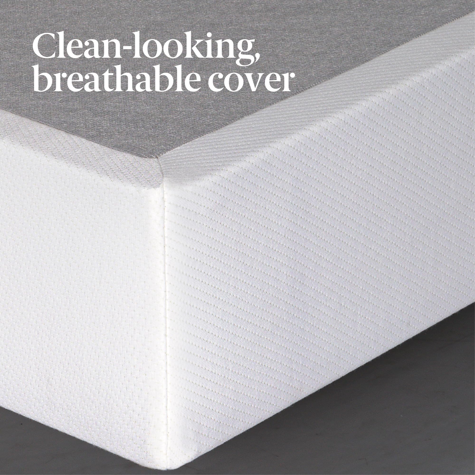 ZINUS 9 Inch Box Spring with Cover - No Assembly Mattress Foundation, Sturdy Metal Structure for Twin XL Bed, White | Perfect for Guest Rooms, Dorms & Bedroom Upgrades