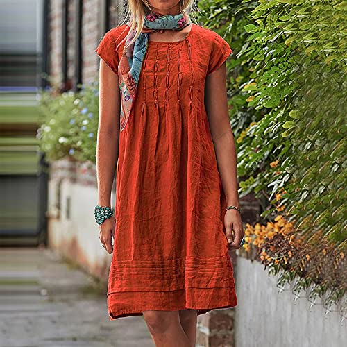 Linen Dress Orange