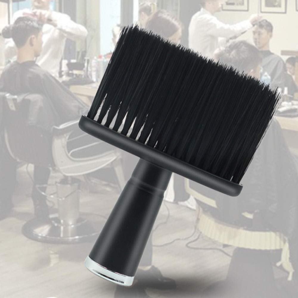 Professional Barber Neck Duster Brush - Black Hair Cutting & Cleaning Tool for Salon & Home Use - Perfect for Hairdressers, Stylists & DIY Haircuts - Removes Loose Hair & Debris After Haircuts