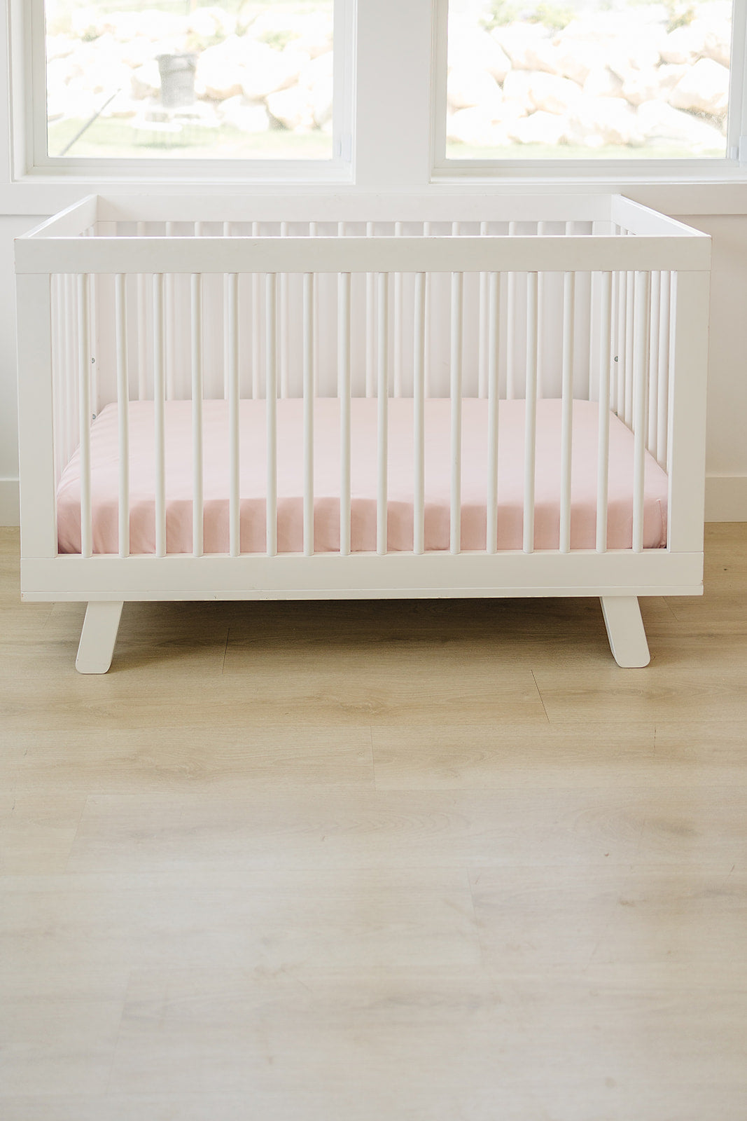 Ecolino® Organic Cotton Crib Sheet - 100% Soft Breathable Baby Bedding for Nursery, Crib & Toddler Bed - Perfect for Newborns, Infants & Kids - Pink Petal Design