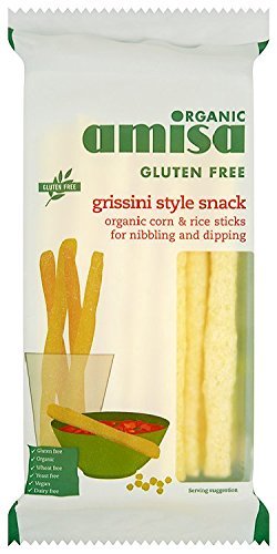 Amisa Organic Gluten Free Grissini Breadsticks - 100g Pack | Vegan, Non-GMO Italian Snacks for Parties, Picnics & Healthy On-the-Go Eating