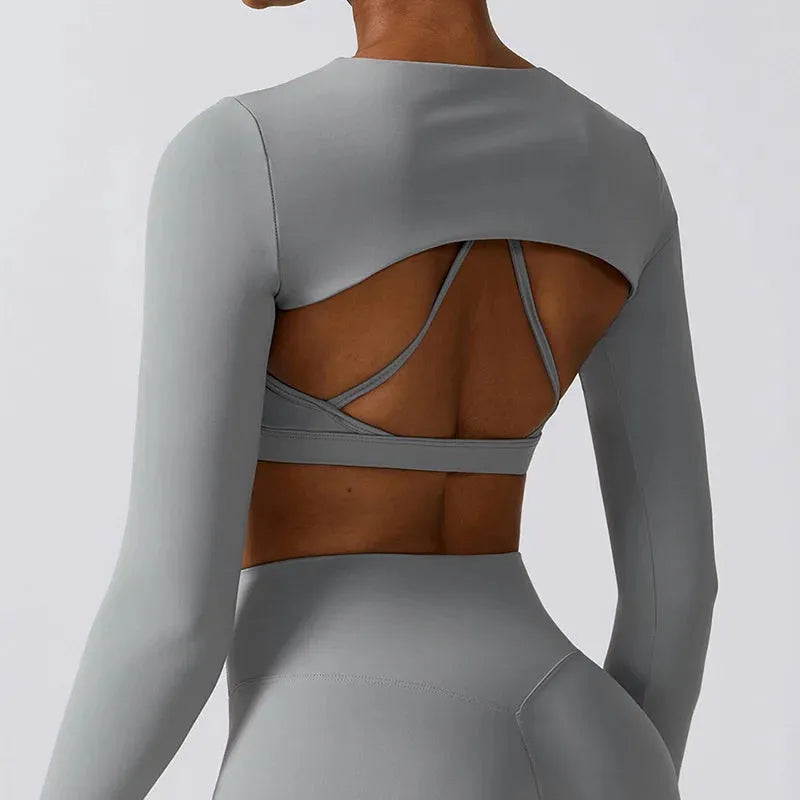 Women's Running Shirt & Yoga Tops - Long Sleeve Fitness Tight Workout Clothing for Gym, Sports & Yoga | Sexy Activewear for Women | Perfect for Cardio, Pilates & Outdoor Training