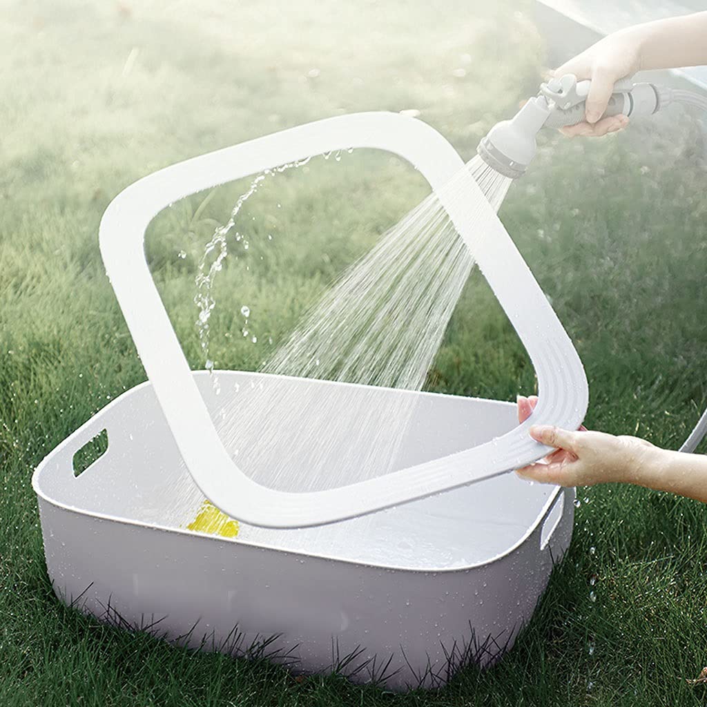 Open & Semi-Closed Cat Litter Box - Splash-Proof Large Cat Toilet with Removable Design & Extra Space - Easy to Clean Cat Bedpan (Color A) - Perfect for Multi-Cat Homes & Small Apartments