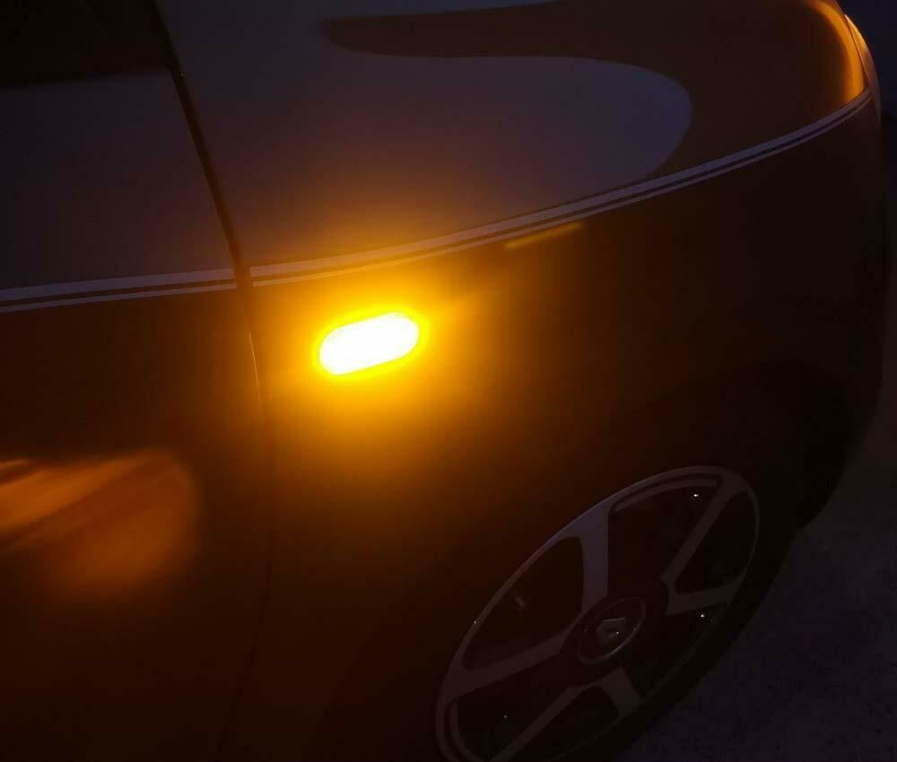 Amber LED Front Side Marker Lights for 2007-2015 Smart Fortwo W451 - Clear Lens - Enhanced Visibility & Safety for Night Driving & Turn Signals