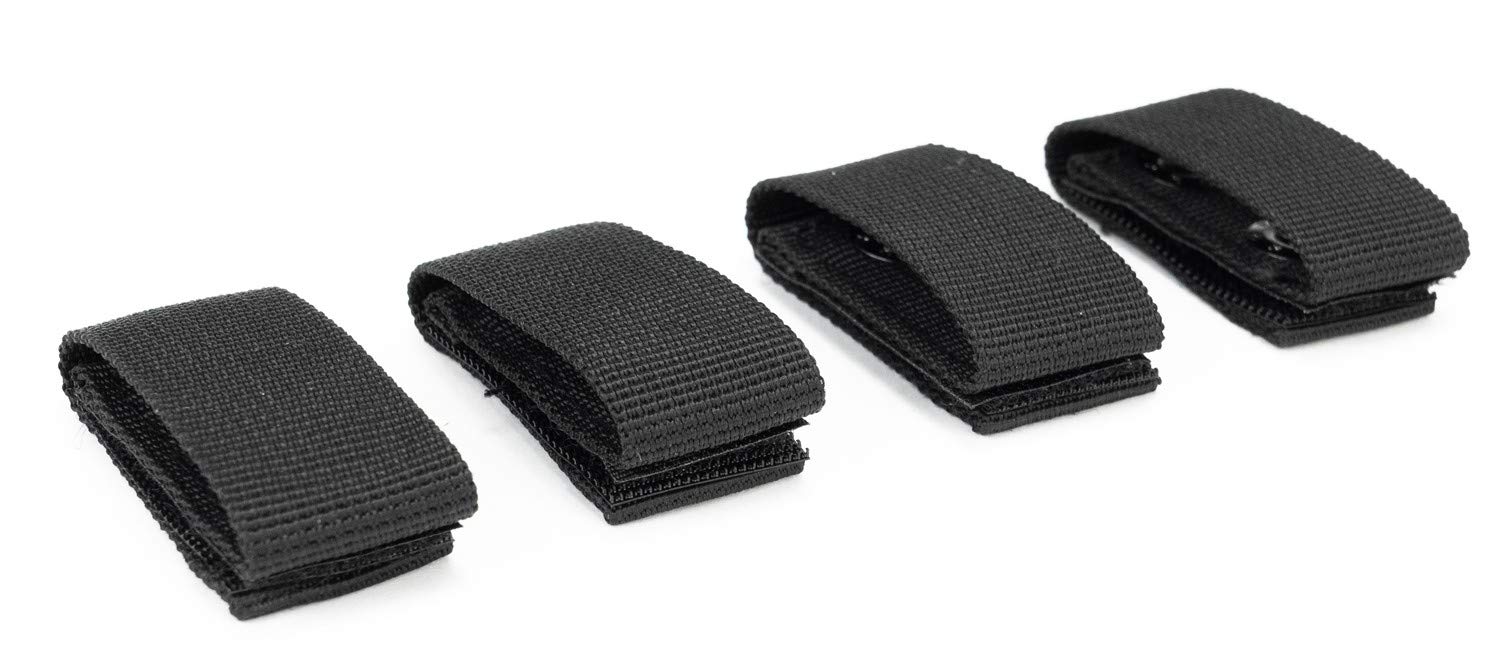 RYNO GEAR Nylon Keepers with Hook and Loop Snaps - 4 Pack - Organize Cables, Tools & Gear - Perfect for Home, Office, Workshop & Travel Accessories