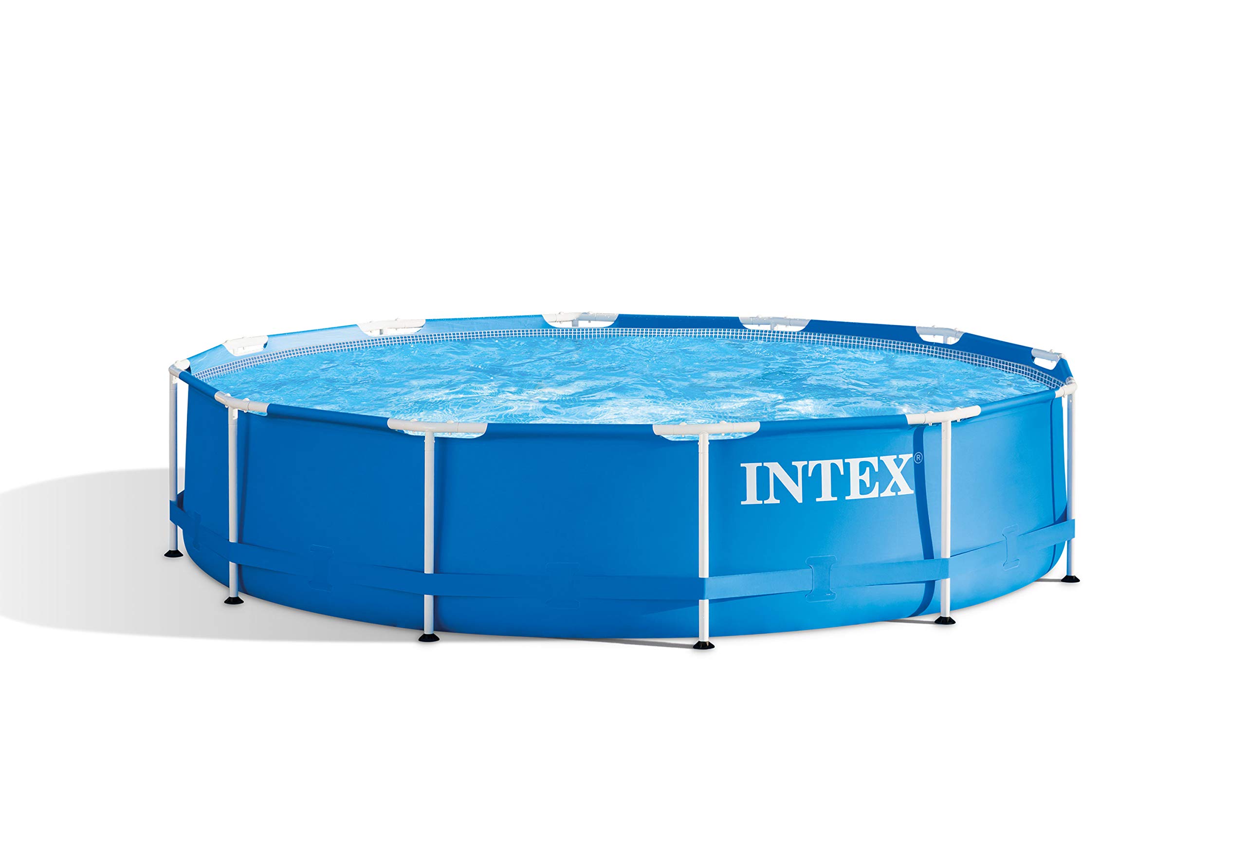 INTEX 28211EH 12ft x 30in Metal Frame Above Ground Swimming Pool Set with 530 GPH Cartridge Filter Pump - Durable Puncture-Resistant & Rust-Resistant Material - 1718 Gallon Capacity - Perfect for Backyard Family Fun, Summer Parties & Outdoor Relaxation