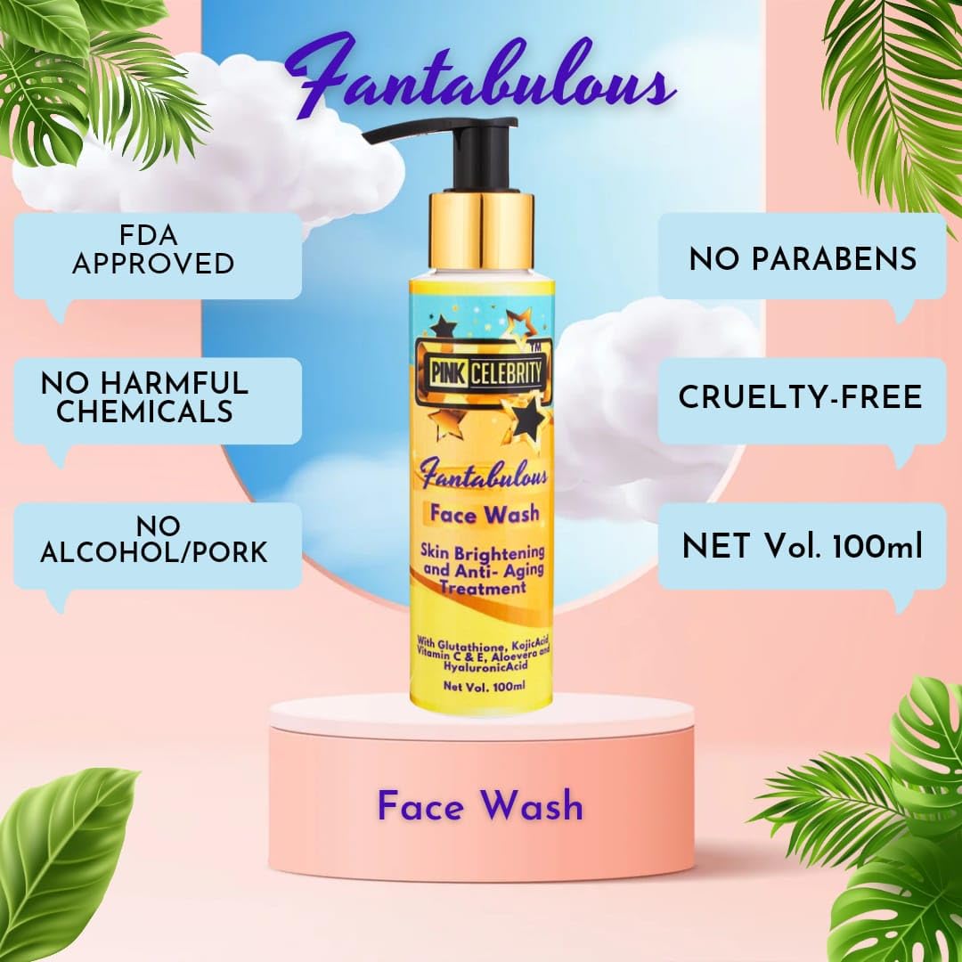 Fantabulous Pore Cleansing Face Wash for Acne & Oily Skin - Brightening Vegan Formula, Paraben-Free (100ml x 2 Pack) | Daily Deep Cleansing for Clear, Healthy Skin | Perfect for Men & Women