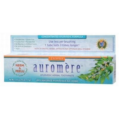 AUROMERE Ayurvedic Herbal Toothpaste - Classic 117g (4.1oz) for Fresh Breath & Gum Health | Natural Fluoride-Free Toothpaste for Daily Oral Care | Perfect for Home & Travel Use