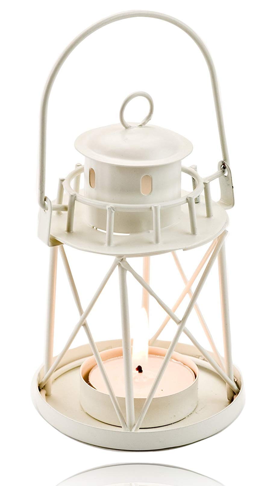 Kate Aspen Tea Light Holder - Coastal Lighthouse Votive Candle Holder Set of 6 | Elegant Wedding Table Centerpiece, Birthday Party Decor, Bridal & Baby Shower Favors | Perfect for Beach-Themed Events, Romantic Dinners, and Home Decoration