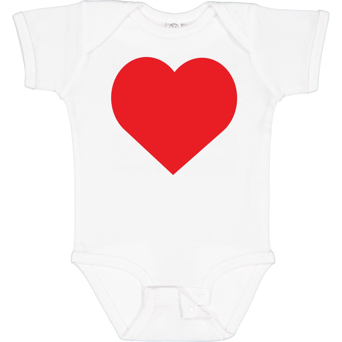 Inktastic Red Heart Baby Bodysuit - Soft Cotton Infant Onesie for Newborns & Toddlers - Perfect for Family Photos, Holidays & Everyday Wear